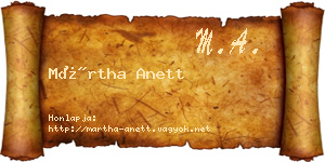 Mártha Anett névjegykártya